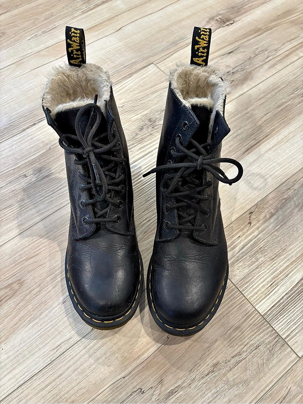 Dr. Martens 1460 Serena Faux Fur Lined Lace Up Boots